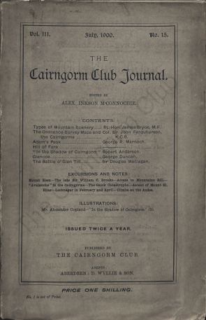 The Cairngorm Club Journal No 15 cover